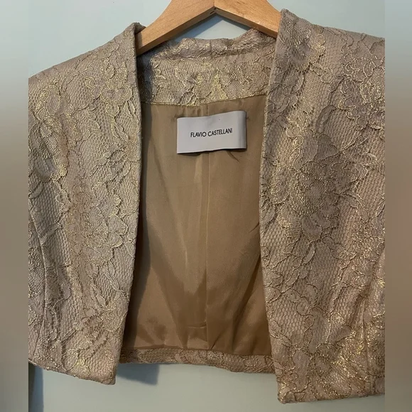 Flavio Castellani Gold Lace Formal Bolero